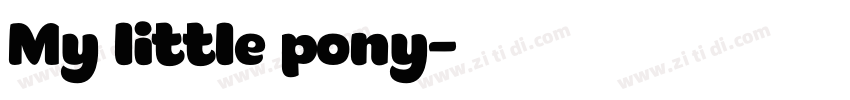 My little pony字体转换